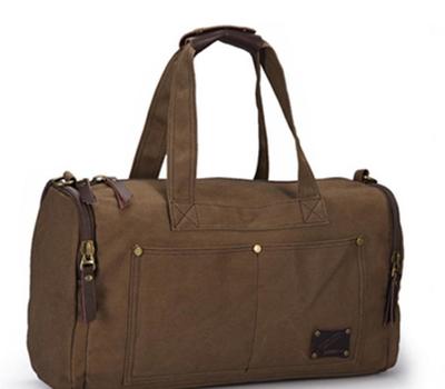 工廠訂制大容量復古帆布旅行包 出差單肩手提行禮包