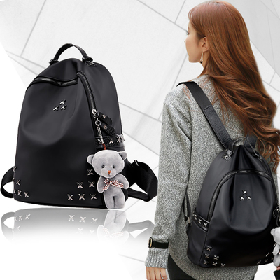 2017新款潮書包牛津布雙肩包女韓版帆布背包時尚女包學(xué)院風(fēng)旅行包